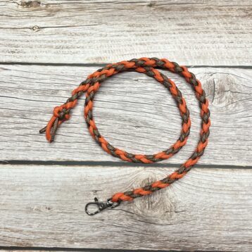 Anbindestrick orange-braun