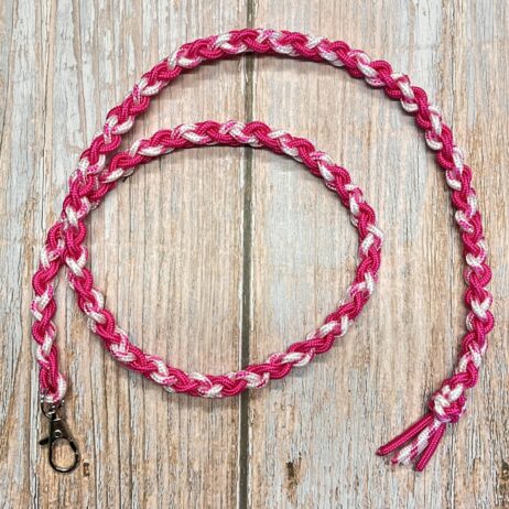 Anbindestrick pink-weiss-pink